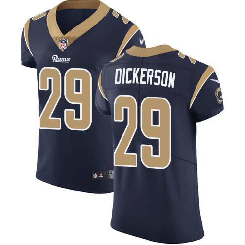 Nike Rams #29 Eric Dickerson Navy Blue Team Color Men's Stitched NFL Vapor Untouchable Elite Jersey - Click Image to Close